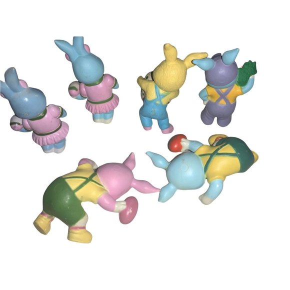 6 Playful Easter Rabbit Figure Decorations - Picture 7 of 8